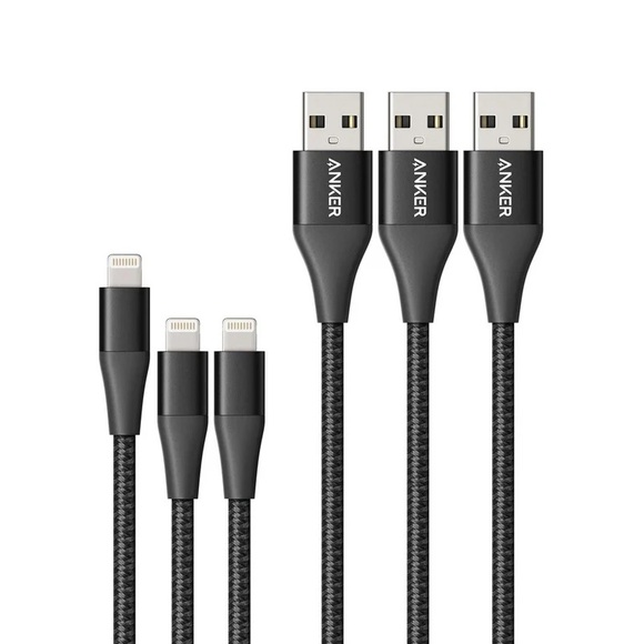 Anker Powerline+ II Lightning Cable 3-Pack MFi Certified Charging Cords NWT - Picture 1 of 6